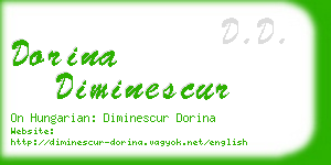 dorina diminescur business card